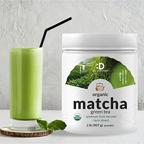Organic Matcha Green Tea Powder, 2lbs 907g | Zero Sugar, First...