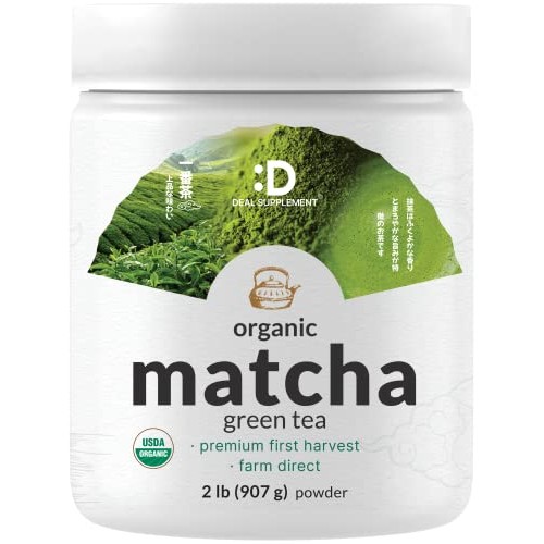 Organic Matcha Green Tea Powder, 2lbs 907g | Zero Sugar, First...