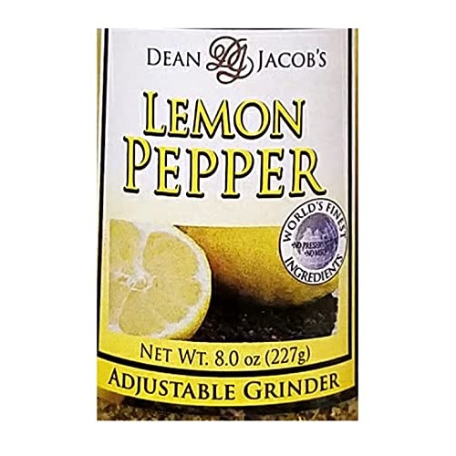 Dean Jacob Lemon Pepper Seasoning Blend 8oz in Jumbo Chef Size A...