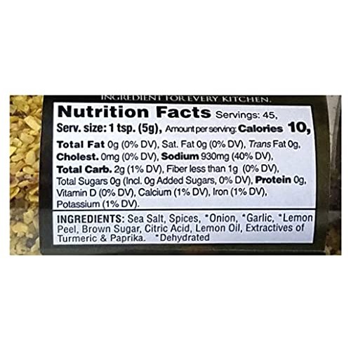 Dean Jacob Lemon Pepper Seasoning Blend 8oz in Jumbo Chef Size A...