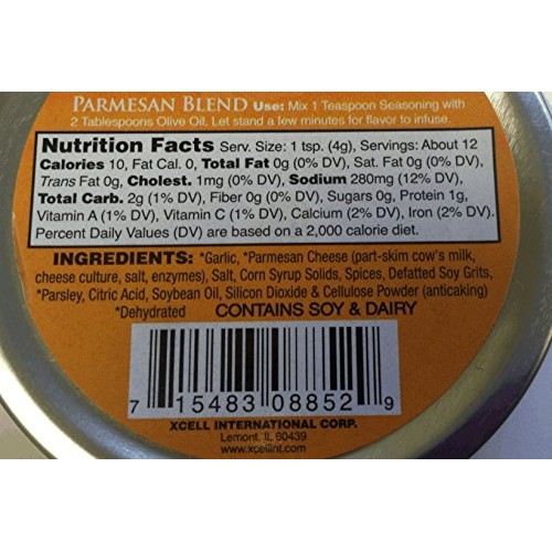 Dean Jacobs Parmesan Blend Bread Dipping Seasoning ~ 1.75 Oz. Tin