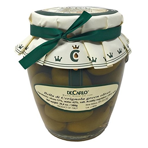 Decarlo Bella Di Cerignola Olives - 20 Ozs.