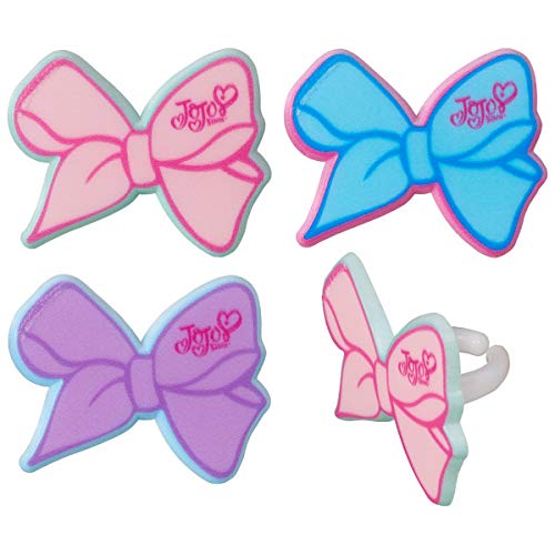 24 Jojo Siwa Cupcake Rings Toppers Party Supplies