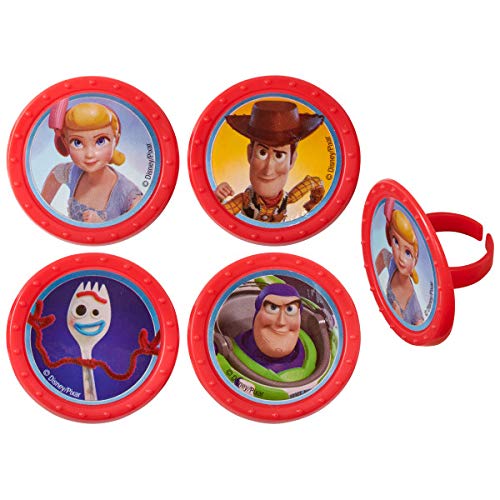 24 Toy Story 4 Toys Play Cupcake Rings Toppers Party Supplies