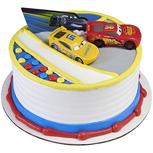 Decopac 20680 Cars 3-Ahead Of The Curve Cake Topper For Birthday Decopac 20680 Cars 3-Ahead Of The Curve Cake Topper For Birthday