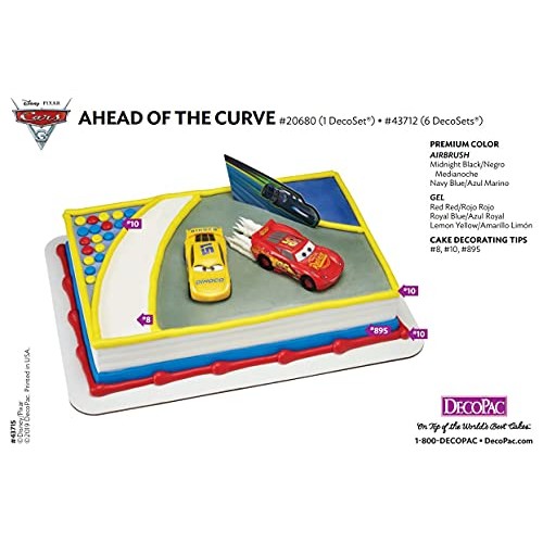 Decopac 20680 Cars 3-Ahead Of The Curve Cake Topper For Birthday Decopac 20680 Cars 3-Ahead Of The Curve Cake Topper For Birthday