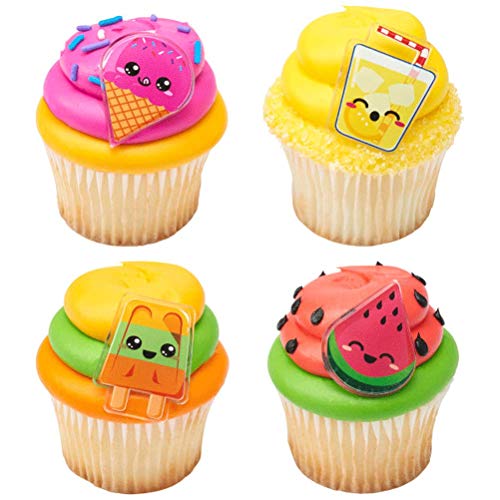 Cool Summer Treats Cupcake Rings - 24 Pc
