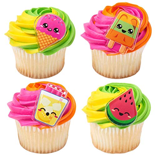 Cool Summer Treats Cupcake Rings - 24 Pc