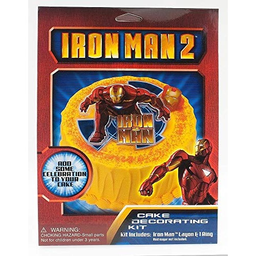 Decopac, Iron Man 2, Cake Decorating Kit, Includes Topper And Ring.