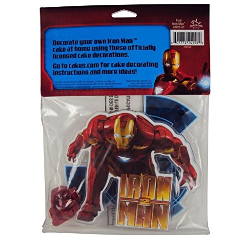 Decopac, Iron Man 2, Cake Decorating Kit, Includes Topper And Ring.