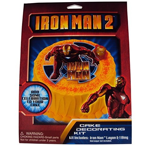 Decopac, Iron Man 2, Cake Decorating Kit, Includes Topper And Ring.