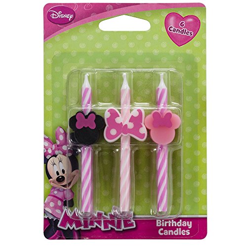 Disney Minnie Mouse Cake Candles - 6 Pc