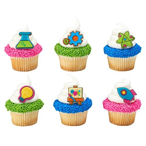 Stem Icon Cupcake Rings - 24 Pcs