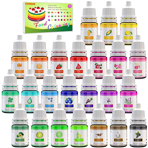 24 Color Food Coloring - Concentrated Liquid Cake Food Coloring