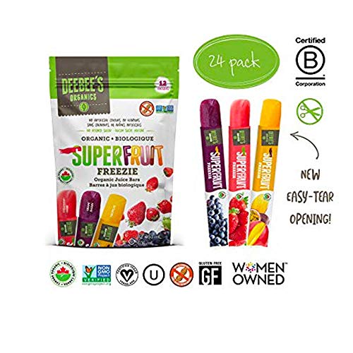 Deebees, Freezer Bars Superfruit Organic 12 Count, 24 Ounce