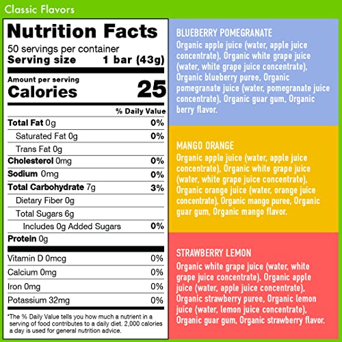 DeeBees Organics Classic SuperFruit Freezie, 100% Real Fruit Fr...