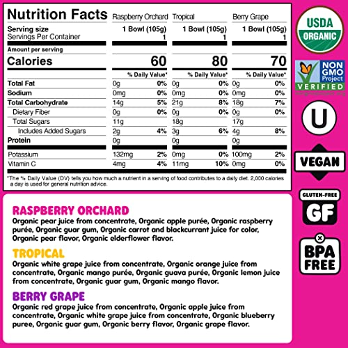 DeeBees Organics Italian Ice Variety Pack, Spoonable Treat Burs...