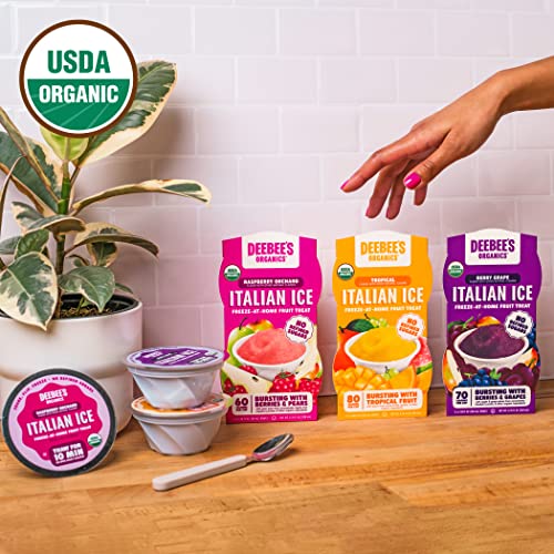 DeeBees Organics Italian Ice Variety Pack, Spoonable Treat Burs...