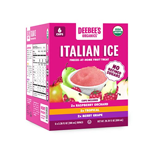 DeeBees Organics Italian Ice Variety Pack, Spoonable Treat Burs...