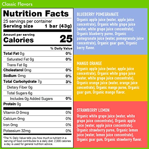 DeeBees Organics SuperFruit Freezie Variety Pack, 100% Real Fru...