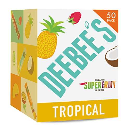 DeeBees Organics Tropical SuperFruit Freezie, 100% Real Fruit F...