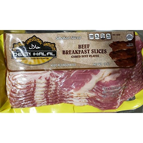 Deen Halal Beef Breakfast Smoked Slices Cured Beef Slices 12Oz