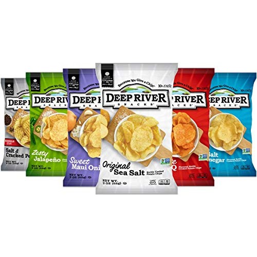 Deep River Snacks Kettle Potato Chips, Variety Pack, 48 Ounce