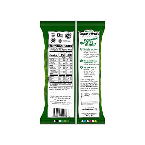 Deep River Snacks Zesty Jalapeno Kettle Cooked Potato Chips, 2-O