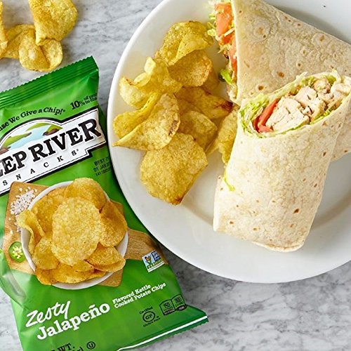 Deep River Snacks Zesty Jalapeno Kettle Cooked Potato Chips, 2-O