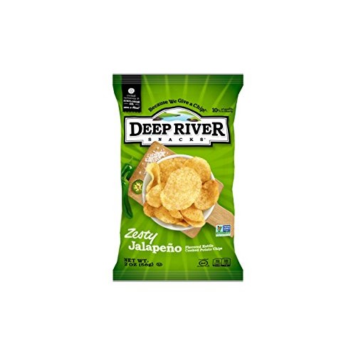 Deep River Snacks Zesty Jalapeno Kettle Cooked Potato Chips, 2-O
