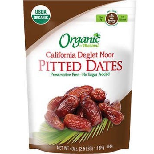 Organic California Deglet Noor Pitted Dates 2.5Lb