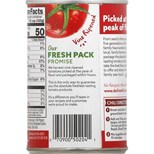 Dei Fratelli Chili Ready Diced Tomatoes - All Natural - 5Th Gene