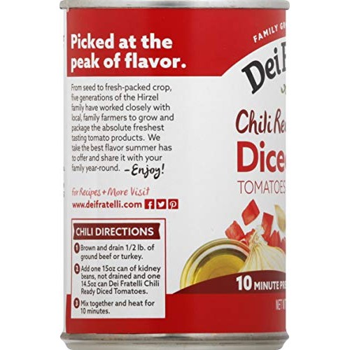 Dei Fratelli Chili Ready Diced Tomatoes - All Natural - 5Th Gene