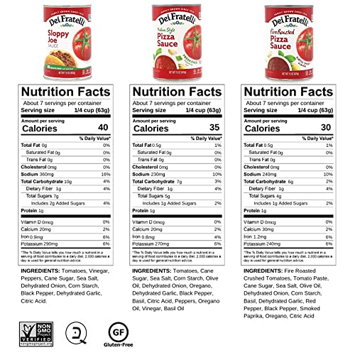 Dei Fratelli Family Dinner Variety Pack - Sloppy Joe Sauce, Pizz...