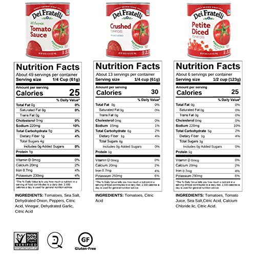 Dei Fratelli Secret Ingredient Tomato Variety Pack - Crushed, Pe