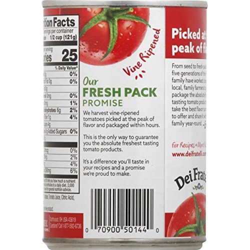 Dei Fratelli - Whole Tomatoes No Salt Added - 14.5Oz - 12 Pack