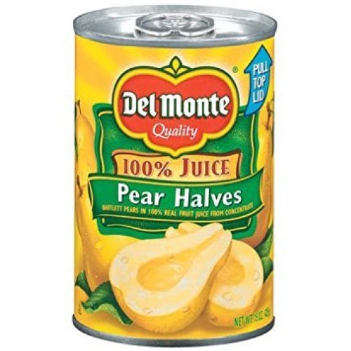 Del Monte Pear Halves In 100% Juice 15 Oz Pack Of 12