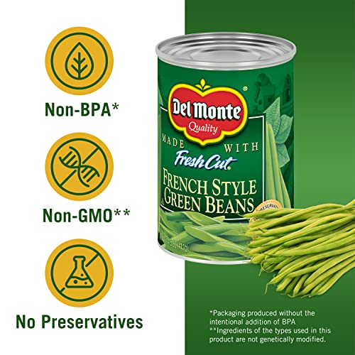 Del Monte Canned French Style Green Beans, 14.5 Ounce Pack Of 12