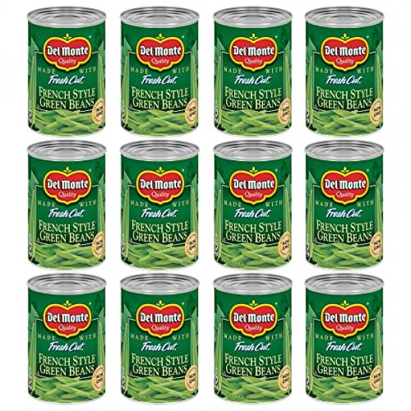 Del Monte Canned French Style Green Beans, 14.5 Ounce Pack Of 12