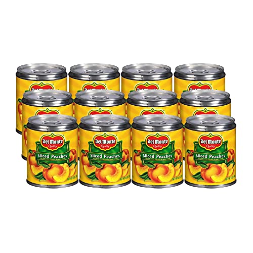 Del Monte Canned Sliced Peaches, 8.5 Ounce Pack Of 12
