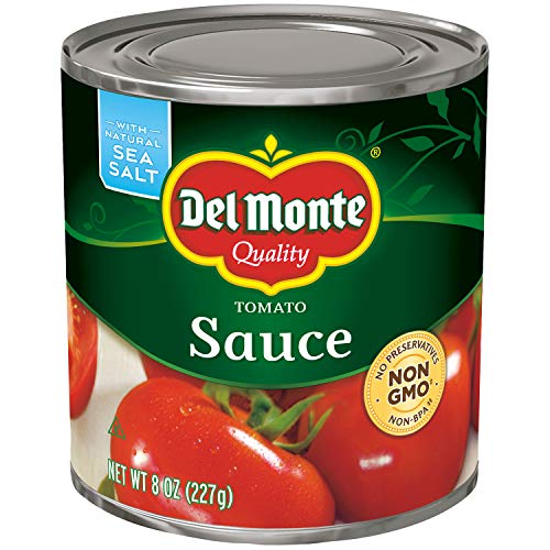 Del Monte Canned Tomato Sauce With Sea Salt, 8-Ounce Cans Pack