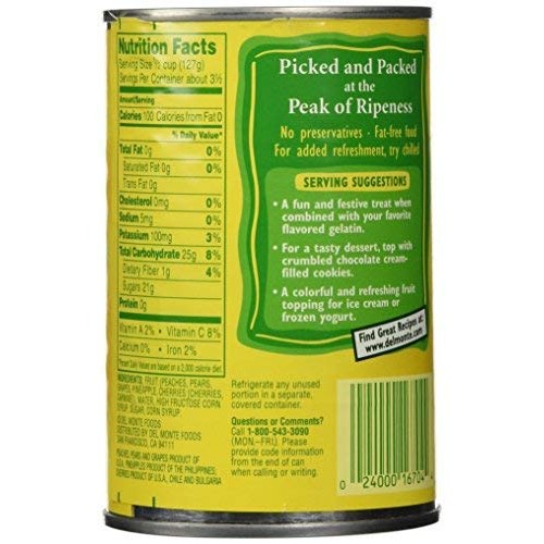 Del Monte Classic Fruit Cocktail In Heavy Syrup 15.25 Oz Pack O