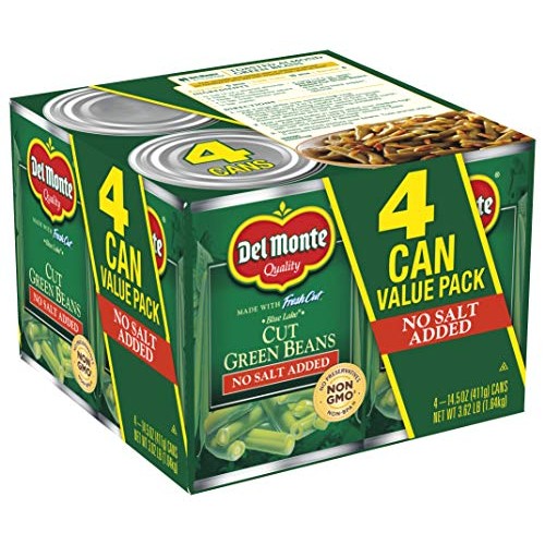 Del Monte Cut Blue Lake Green Beans With No Added Salt 4-14.5 Oz