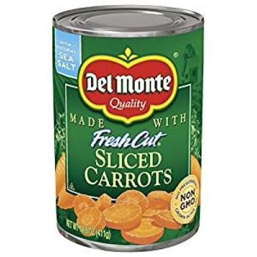 Del Monte Fresh Cut Sliced Carrots - With Sea Salt 14.5 Oz. Pac