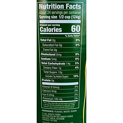 Del Monte Lite Sliced Peaches 105 Oz.
