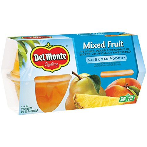 Del Monte Mixed Fruit Snack Cups In Water, No Sugar Added, 4 Oun