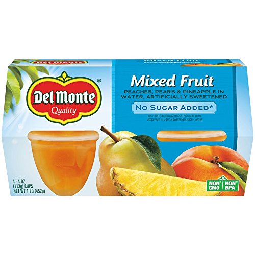 Del Monte Mixed Fruit Snack Cups In Water, No Sugar Added, 4 Oun