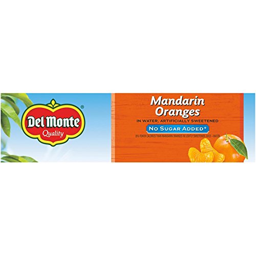 Del Monte No Sugar Added Mandarin Oranges In Water Fruit Cup, 4-