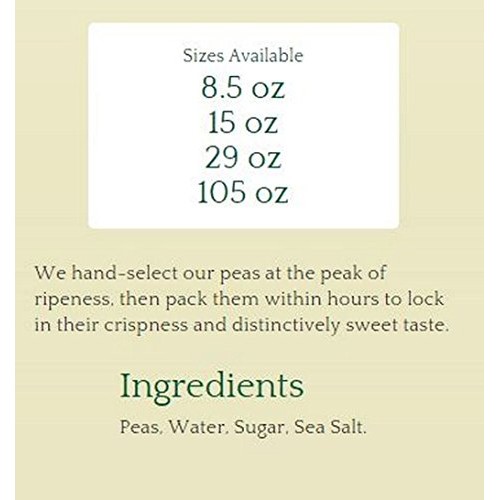 Del Monte Non-Gmo Fresh Cut Sweet Peas W/ Natural Sea Salt 15 Oz