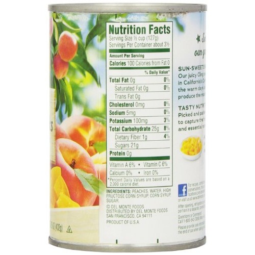 Del Monte Peach Chunks Yellow Peaches In Heavy Syrup, 15.25-Ounc